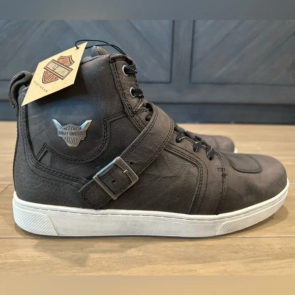 Harley-Davidson Footwear Bateman Motorcycle Boots Sneaker Style US 11.5M NWT Harley-Davidson Bateman D93630 Mens Gray Hi | Mercari main image 4